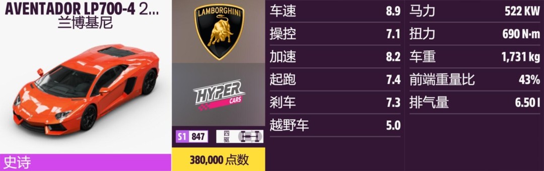 《地平线5》兰博基尼全收集指南 《地平线5》兰博基尼全收集指南