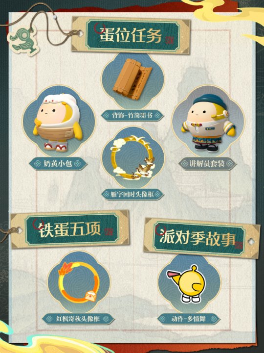 《蛋仔派对》“国宝归乡季”派对季重磅开启!盲盒外观、活动攻略、主题关卡正式揭晓 《蛋仔派对》“国宝归乡季”派对季重磅开启!盲盒外观、活动攻略、主题关卡正式揭晓