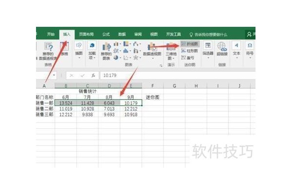 怎么在excel中制作迷你图