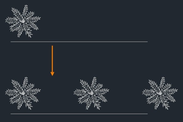 CAD如何实现单行均布