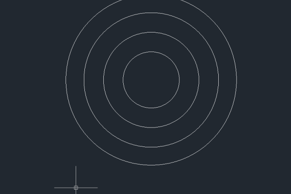 CAD绘制同心圆方法
