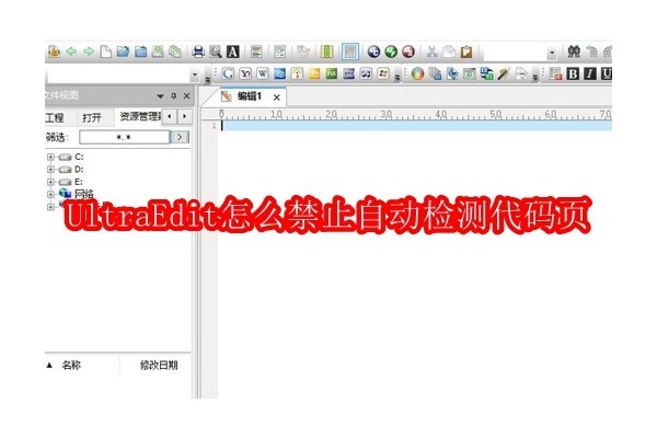 如何禁用UltraEdit的自动代码页检测功能