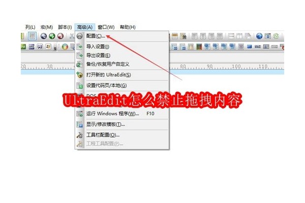 如何禁用UltraEdit的拖放编辑功能