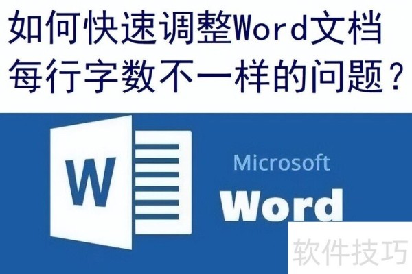 快速调整Word文档每行字数不一样
