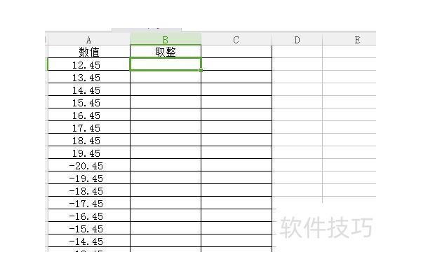 excel表格里的数据如何取整