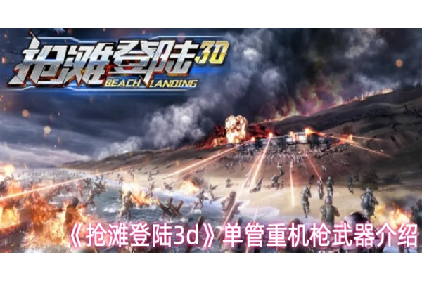 抢滩登陆3d单管重机枪有哪些