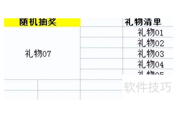 WPS表格制作随机抽奖小工具