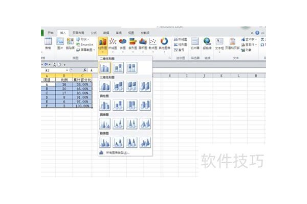 用excel画柏拉图