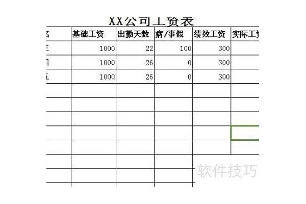 Excel如何做工资条