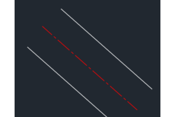 CAD怎样绘制两条直线的中心线