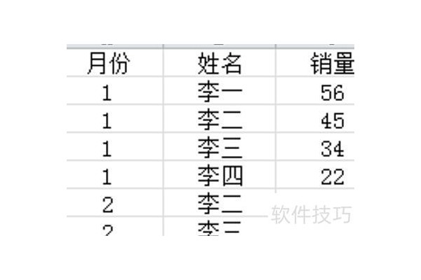 如何在excel中把人名计数