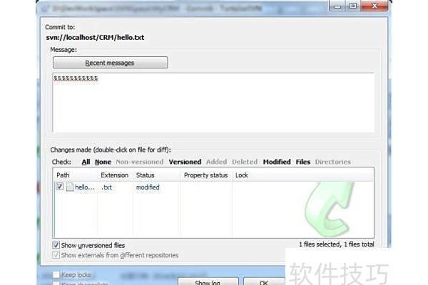 怎样用TortoiseSVN提交具体文件