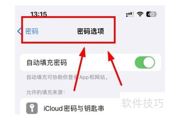 iPhone14如何设置密码选项来源于密码钥匙串