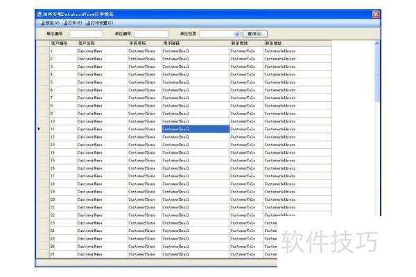 如何实现DataGridView列表打印预览