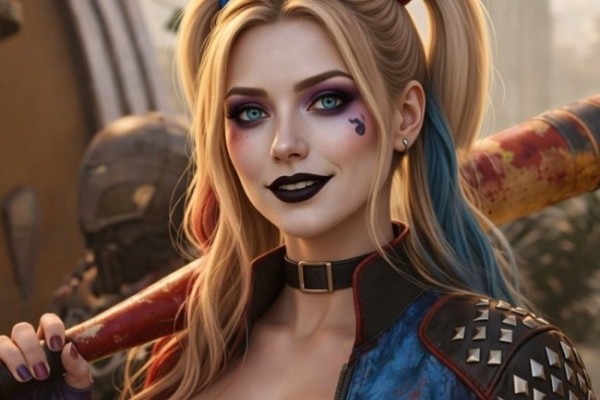 博主用AI爆改低颜值游戏角色：哈莉奎茵成性感美女