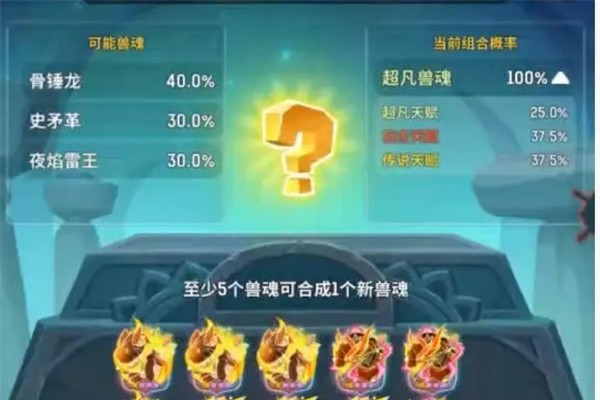 不休的乌拉拉兽魂合成玩法机制