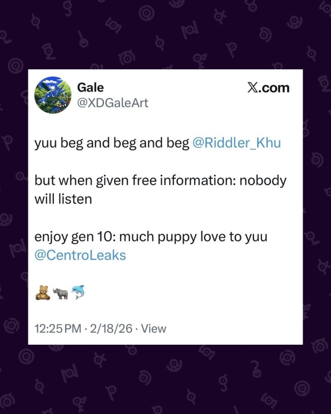 《宝可梦》第十世代新爆料:含100只全新宝可梦! 《宝可梦》第十世代新爆料:含100只全新宝可梦!