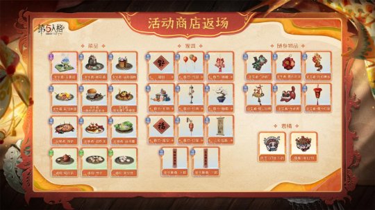 庄园贺岁《第五人格》往期春节系列今日返场! 庄园贺岁《第五人格》往期春节系列今日返场!