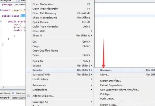 eclipse如何修改类名 eclipse如何修改类名