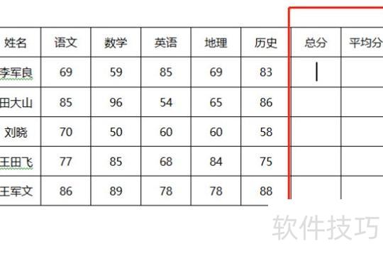 excel怎么计算平均分和总分 excel怎么计算平均分和总分