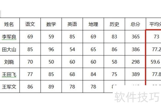 excel怎么计算平均分和总分 excel怎么计算平均分和总分