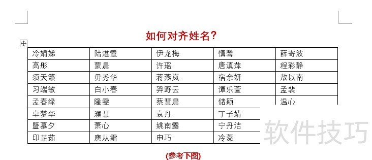 word中如何快速对齐名字 word中如何快速对齐名字