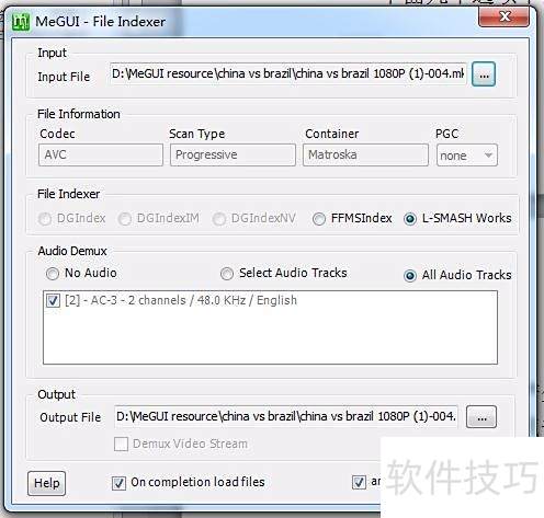 利用MeGUI转换mkv格式为mp4 利用MeGUI转换mkv格式为mp4