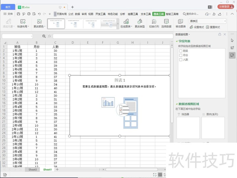 WPS中Excel如何制作数据透视图? WPS中Excel如何制作数据透视图?