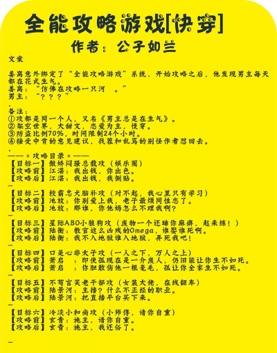 快穿男主攻略游戏下 快穿男主攻略游戏下
