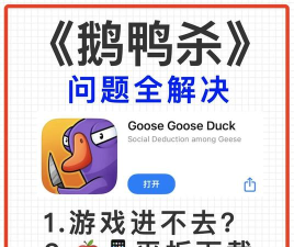 鹅鸭杀进不去游戏怎么办? 鹅鸭杀进不去游戏怎么办?