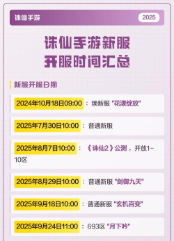 诛仙手游新区表,开服时间查询,快速找到新服 诛仙手游新区表,开服时间查询,快速找到新服