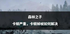 森林之子掉帧严重如何解决 森林之子掉帧严重如何解决