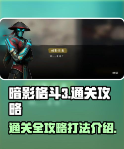 暗影格斗3全关卡介绍 暗影格斗3全关卡介绍