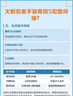 火影忍者手游高招S忍者抽取攻略 火影忍者手游高招S忍者抽取攻略