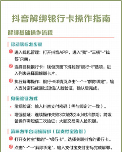 抖音怎么解绑银行卡,操作步骤详解,安全注意事项 抖音怎么解绑银行卡,操作步骤详解,安全注意事项