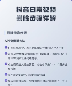抖音视频怎么删除,操作步骤详解,常见问题解答 抖音视频怎么删除,操作步骤详解,常见问题解答