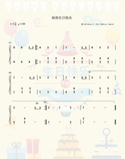 生日快乐怎么弹,简单上手,快速学会 生日快乐怎么弹,简单上手,快速学会