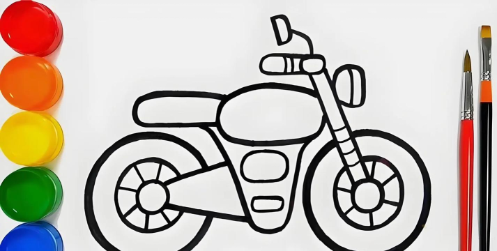 怎么画摩托车 怎么画摩托车