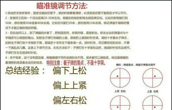 瞄准镜怎么调 瞄准镜怎么调