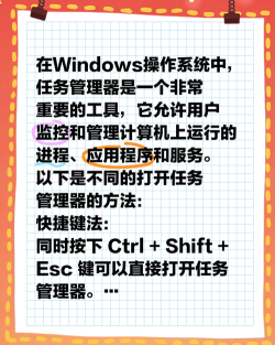 windows任务管理器怎么打开,多种实用方法,轻松掌握技巧 windows任务管理器怎么打开,多种实用方法,轻松掌握技巧