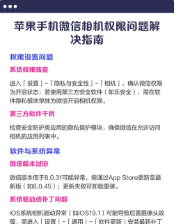 相机权限,开启方法详解,轻松解决拍照问题 相机权限,开启方法详解,轻松解决拍照问题