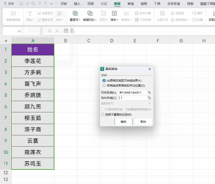 怎样筛选excel中重姓的人 怎样筛选excel中重姓的人
