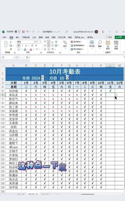 怎么在excel考勤表里打勾 怎么在excel考勤表里打勾