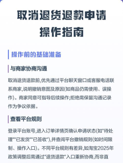 如何取消退货退款申请,操作步骤详解,注意事项提醒 如何取消退货退款申请,操作步骤详解,注意事项提醒