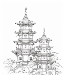 画塔,掌握基本结构,画出立体感 画塔,掌握基本结构,画出立体感