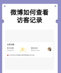 如何查看微博最近访客,掌握查看方法,了解访客记录 如何查看微博最近访客,掌握查看方法,了解访客记录