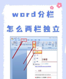 word如何分栏 word如何分栏