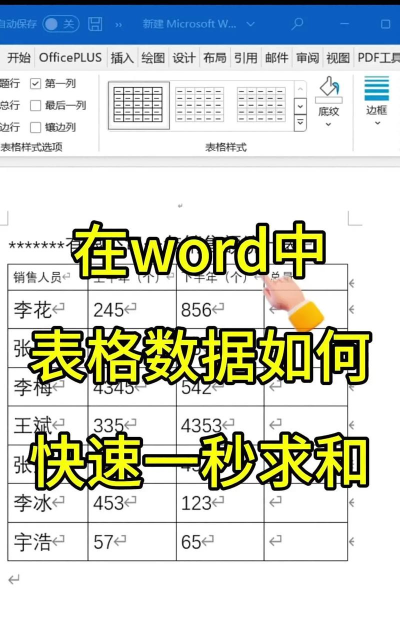 word表格怎么求和 word表格怎么求和