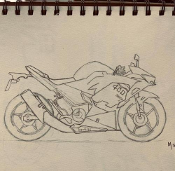 怎么画摩托车 怎么画摩托车