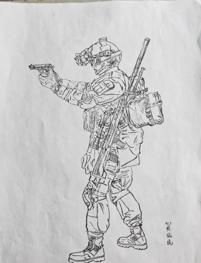 狙击手怎么画 狙击手怎么画